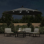 Cantilever Garden Parasol Anthracite Polyester fabric and metal pole