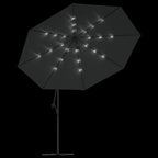 Cantilever Garden Parasol Anthracite Polyester fabric and metal pole