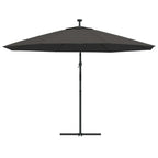 Cantilever Garden Parasol Anthracite Polyester fabric and metal pole