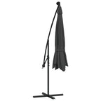 Cantilever Garden Parasol Anthracite Polyester fabric and metal pole