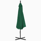 Cantilever Garden Parasol Green Polyester Large Tiltable