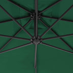 Cantilever Garden Parasol Green Polyester Large Tiltable