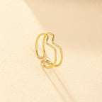 Retro Hollow Heart-Shaped Ring – Simple & Stylish for Women