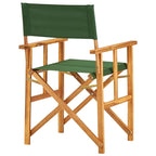 Chair Natural wood and green Solid acacia wood and polyester