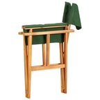 Chair Natural wood and green Solid acacia wood and polyester