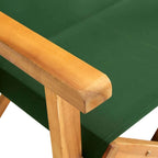 Chair Natural wood and green Solid acacia wood and polyester