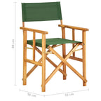 Chair Natural wood and green Solid acacia wood and polyester