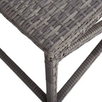 Bench Grey PE Rattan, Powder-Coated Steel 47.2 in Tough Bench