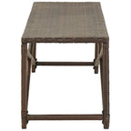 Bench Brown Polyethylene rattan and powder-coated steel 47.2 in