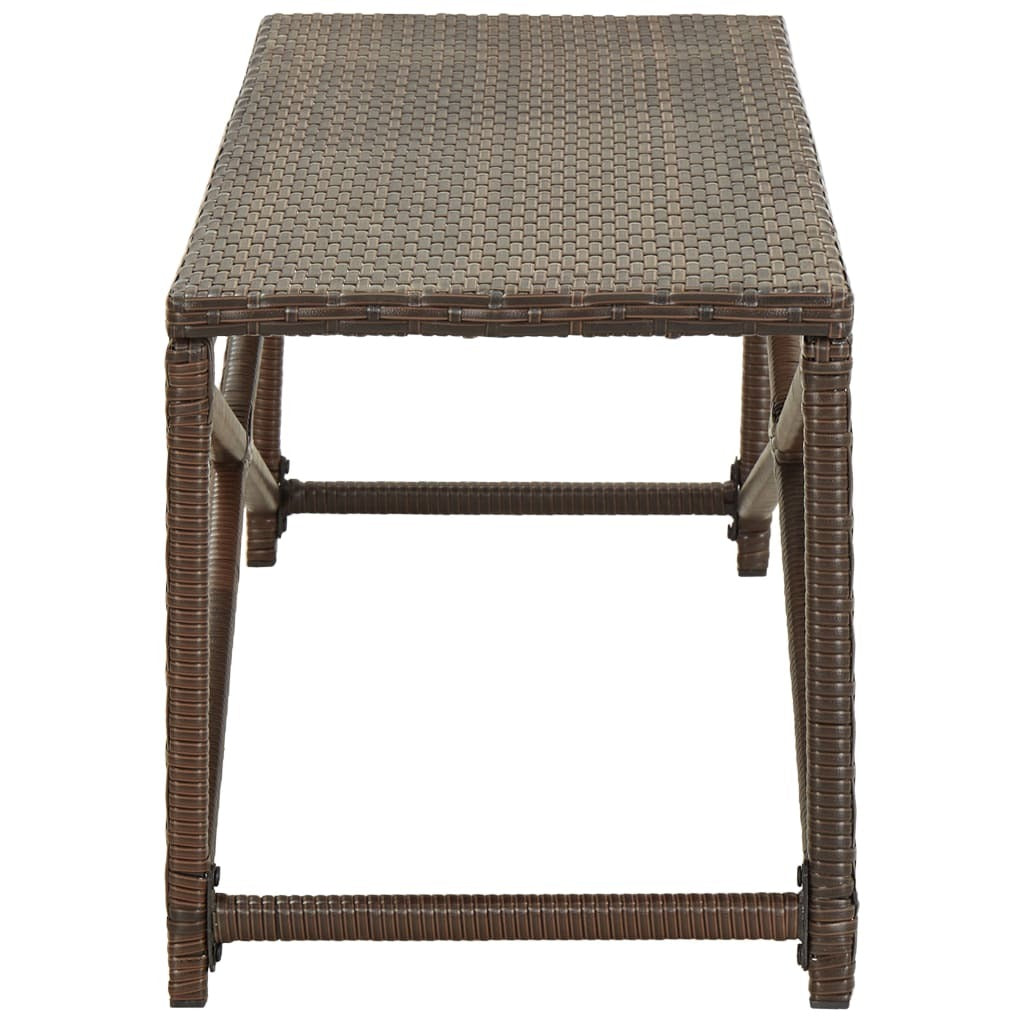 Bench Brown Polyethylene rattan and powder-coated steel 47.2 in