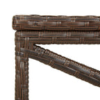 Bench Brown Polyethylene rattan and powder-coated steel 47.2 in