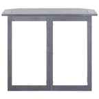 Balcony Table Grey Solid Acacia Wood 35.4 x 19.7 x 29.1 in