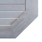 Balcony Table Grey Solid Acacia Wood 35.4 x 19.7 x 29.1 in