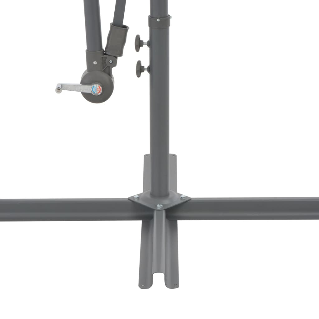 Cantilever Garden Parasol Blue Polyester, Metal Large Tiltable