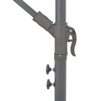 Cantilever Garden Parasol Blue Polyester, Metal Large Tiltable