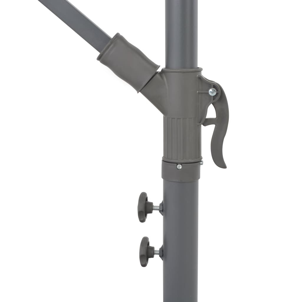 Cantilever Garden Parasol Blue Polyester, Metal Large Tiltable