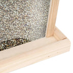 Bird Feeder Green, Natural Wood Firwood, PVC Medium Portable