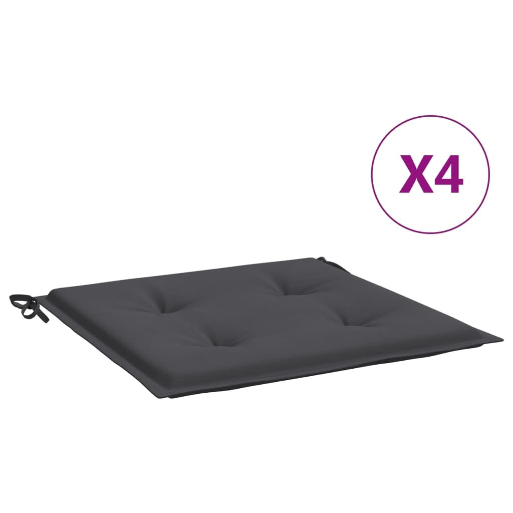 Chair Cushion Set of 4 Anthracite
