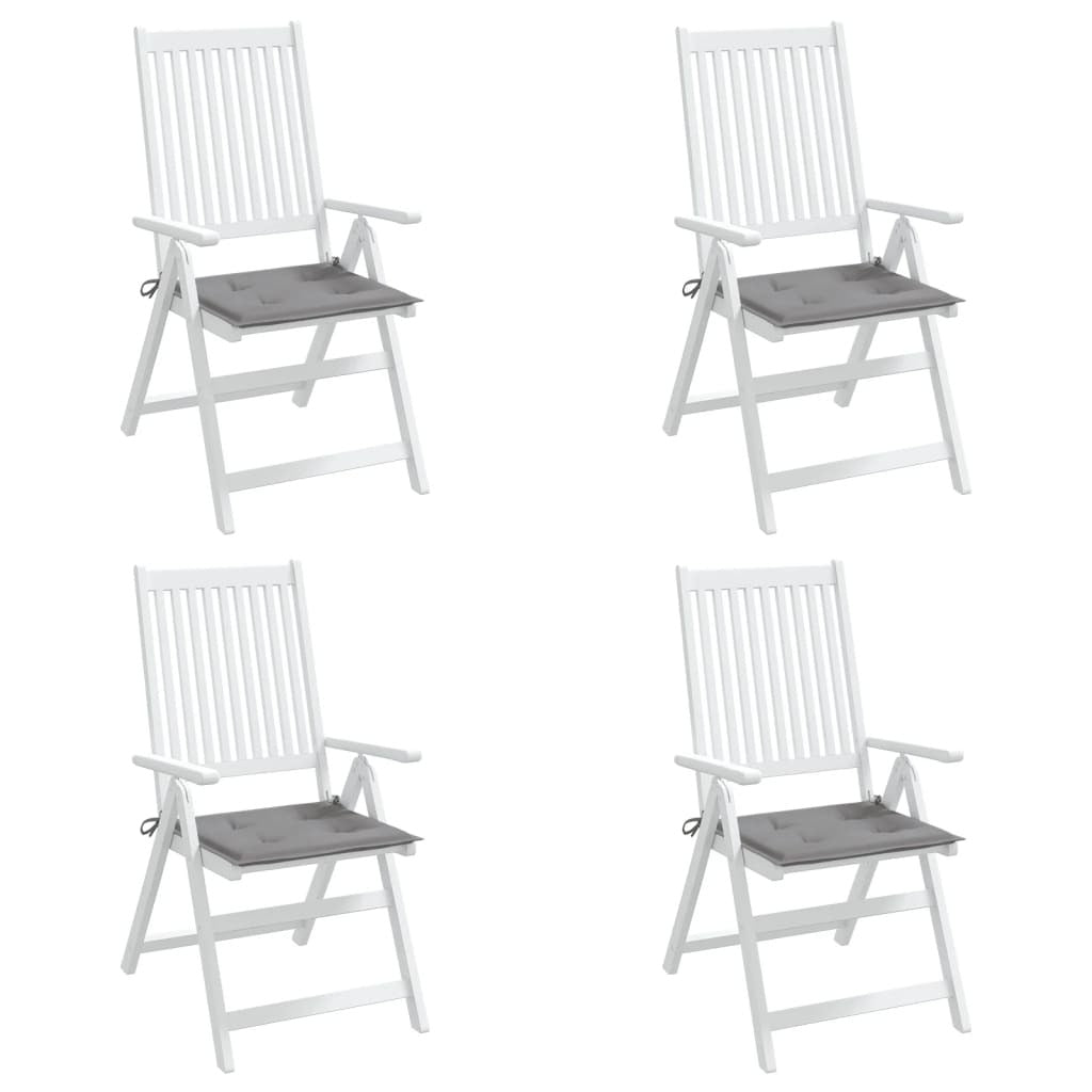 Chair Cushion Set of 4 Grey Oxford fabric (100% polyester)