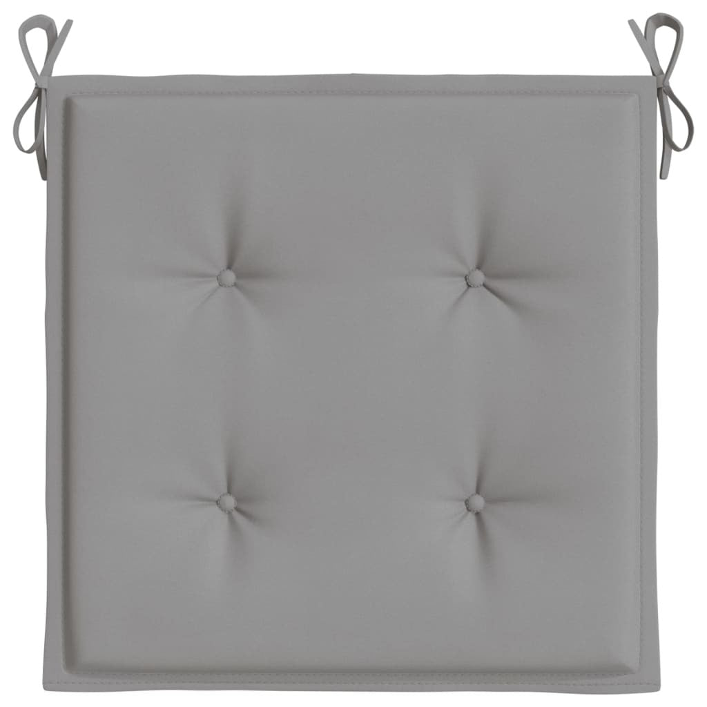 Chair Cushion Set of 4 Grey Oxford fabric (100% polyester)