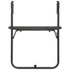 Balcony Table Brown Plastic, Steel Medium Foldable