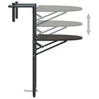 Balcony Table Brown Plastic, Steel Medium Foldable