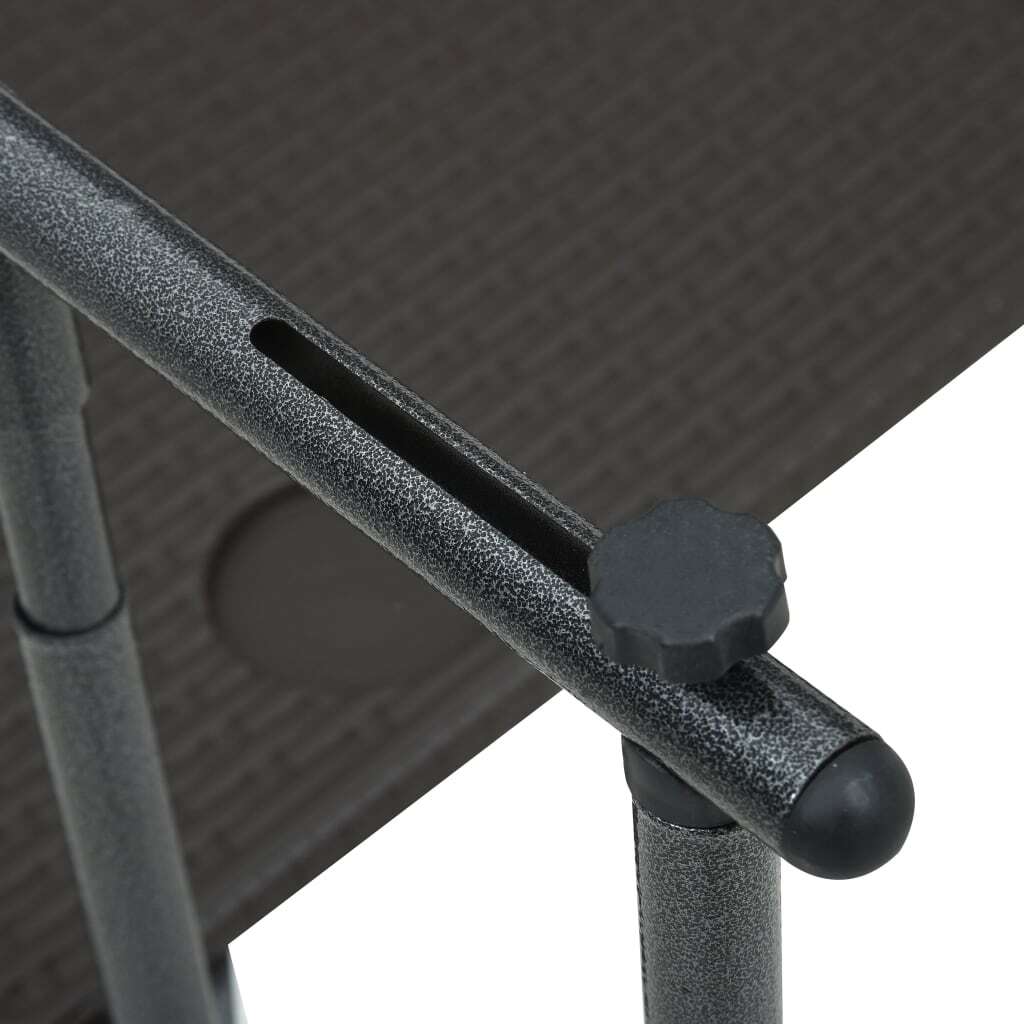 Balcony Table Brown Plastic, Steel Medium Foldable
