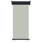 Balcony Side Awning Grey Steel, Aluminum, Polyester 33.5 x 98.4 in