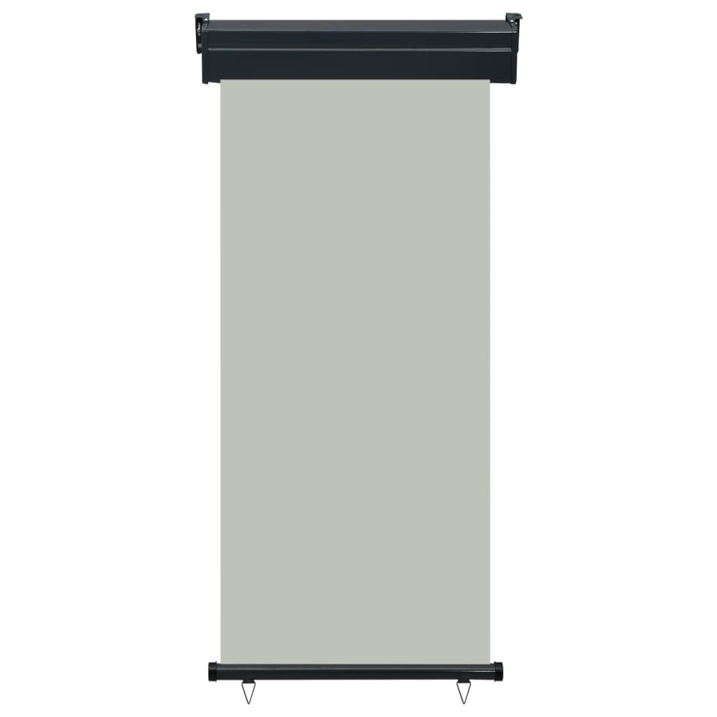 Balcony Side Awning Grey Steel, Aluminum, Polyester 33.5 x 98.4 in