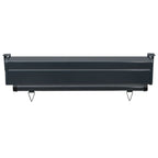Balcony Side Awning Grey Steel, Aluminum, Polyester 33.5 x 98.4 in