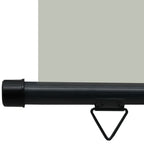 Balcony Side Awning Grey Steel, Aluminum, Polyester 33.5 x 98.4 in