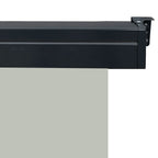 Balcony Side Awning Grey Steel, Aluminum, Polyester 33.5 x 98.4 in