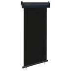 Balcony Side Awning Black Steel, Aluminum, Polyester 41.3 x 98.4 in