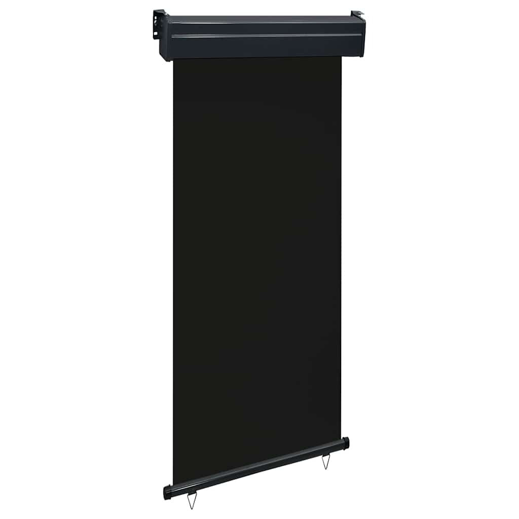 Balcony Side Awning Black Steel, Aluminum, Polyester 41.3 x 98.4 in