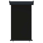 Balcony Side Awning Black Steel, Aluminum, Polyester 41.3 x 98.4 in