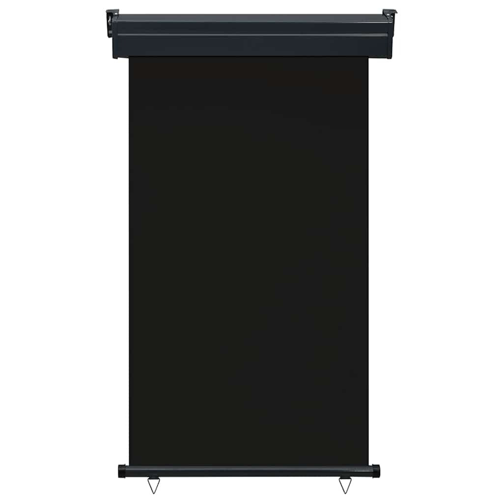 Balcony Side Awning Black Steel, Aluminum, Polyester 41.3 x 98.4 in