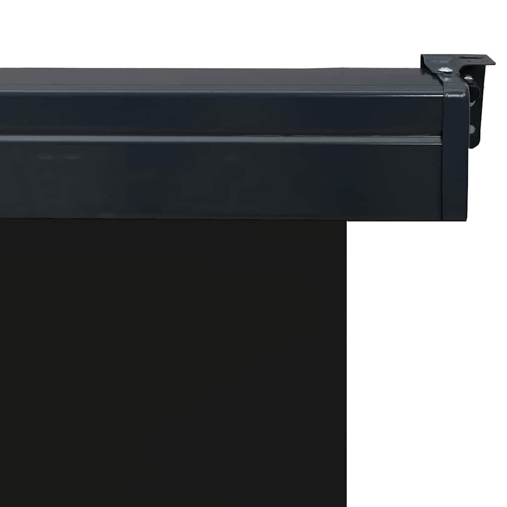 Balcony Side Awning Black Steel, Aluminum, Polyester 41.3 x 98.4 in