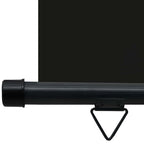 Balcony Side Awning Black Steel, Aluminum, Polyester 41.3 x 98.4 in
