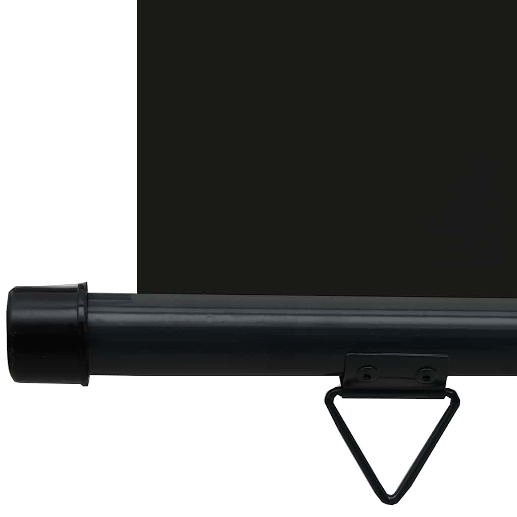 Balcony Side Awning Black Steel, Aluminum, Polyester 41.3 x 98.4 in