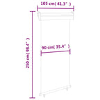 Balcony Side Awning Black Steel, Aluminum, Polyester 41.3 x 98.4 in
