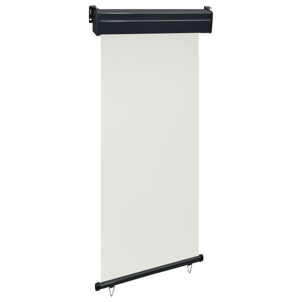 Balcony Side Awning Cream Steel, Aluminum, 100% Polyester