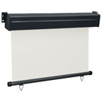 Balcony Side Awning Cream Steel, Aluminum, 100% Polyester