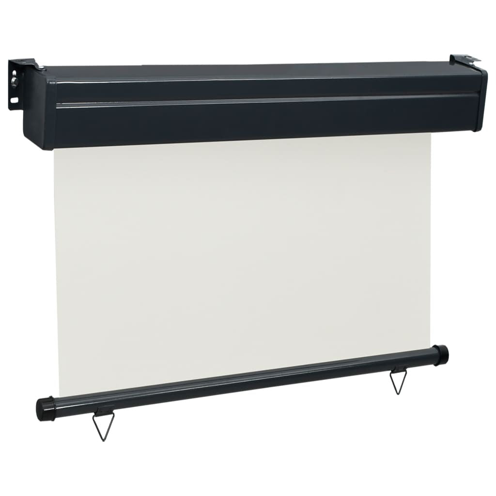 Balcony Side Awning Cream Steel, Aluminum, 100% Polyester