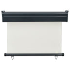 Balcony Side Awning Cream Steel, Aluminum, 100% Polyester