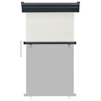 Balcony Side Awning Cream Steel, Aluminum, 100% Polyester