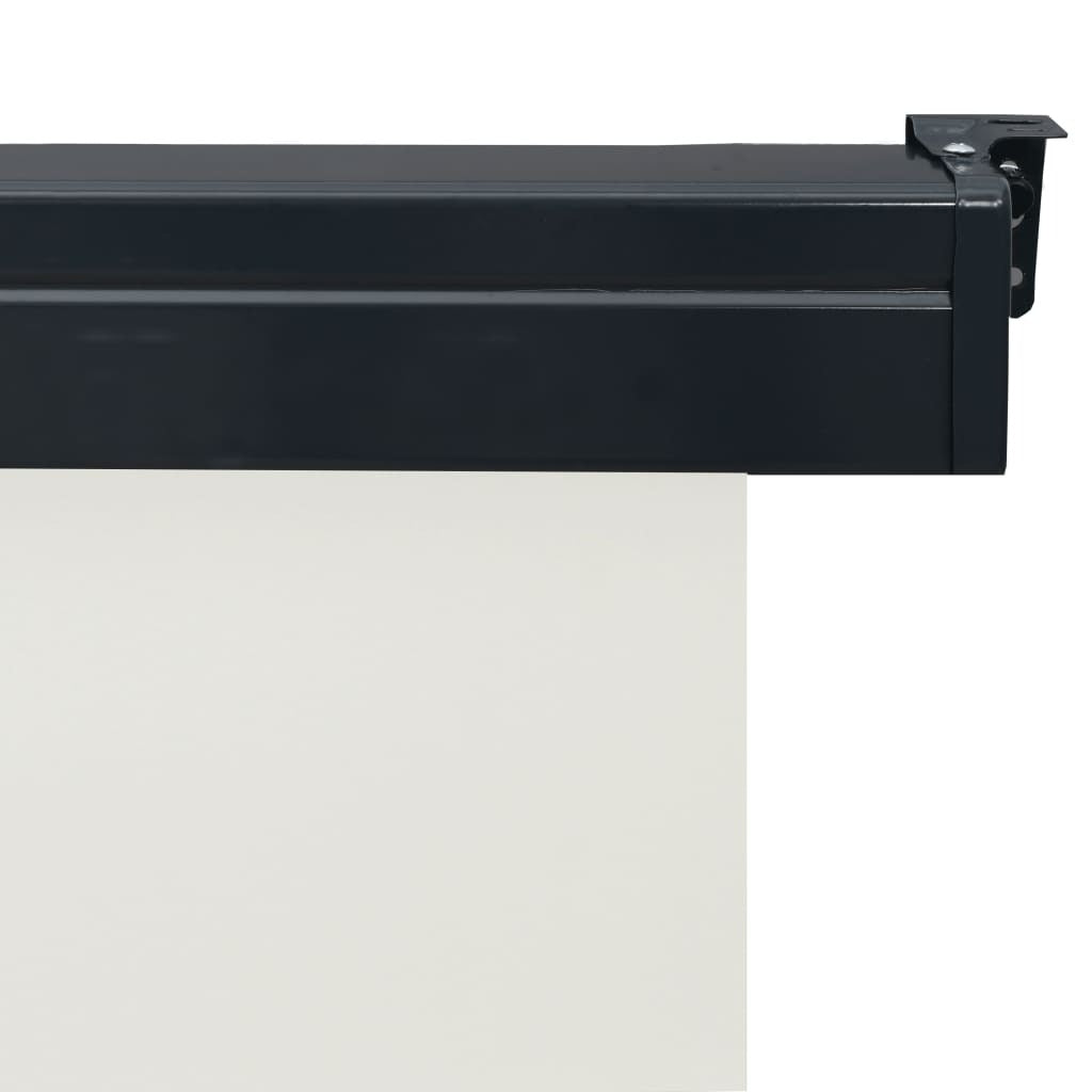 Balcony Side Awning Cream Steel, Aluminum, 100% Polyester