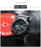 Classic Black & Gold Sports Double Display Electronic Watch – Teen Boys & Girls