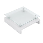 Coffee Table High gloss white MDF, Tempered Glass Medium