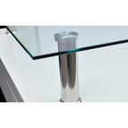 Coffee Table High gloss white MDF, Tempered Glass Medium