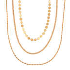 Ferrero-Inspired Double Hole Wafer Necklace Set – Matching Jewelry for Women